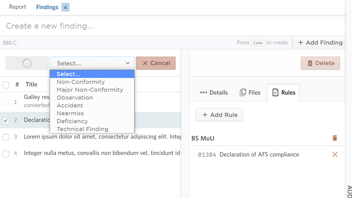 convert finding